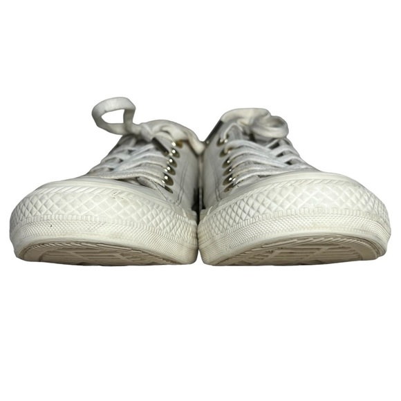 Converse Leather All Star Blocked Nubuck Patent Leather Heel Grey White Size 7 - Picture 6 of 11